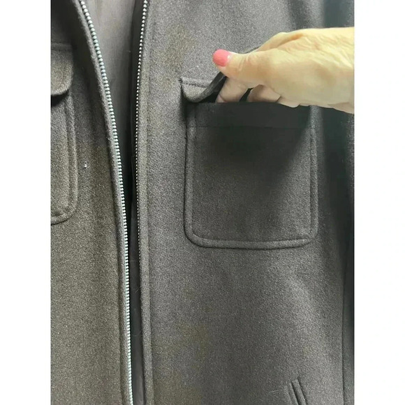 J.Crew Women's Brown Wool Blend Zip Up Jacket Medium - Picture 6 of 9